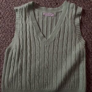 Mint V-Neck Sweater Vest